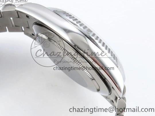 MiroTime 0418 SportInspired DayDate 40 SS JDF 904L Steel Gray Textured Stick Dial on President Bracelet VR3255 V3 (Gain Weight) 1437